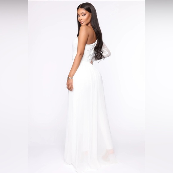 Women’s “Better Be Sure” Fashion Nova Mesh Jumpsuit in White size Large - Picture 8 of 11